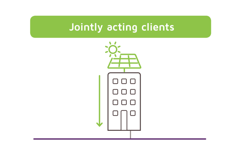 Energy sharing in an apartment building