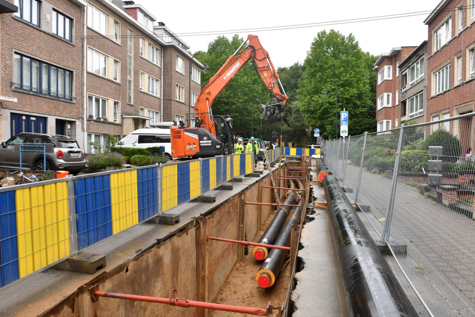 Chantier réseau de chaleur à Neder-Over-Heembeek